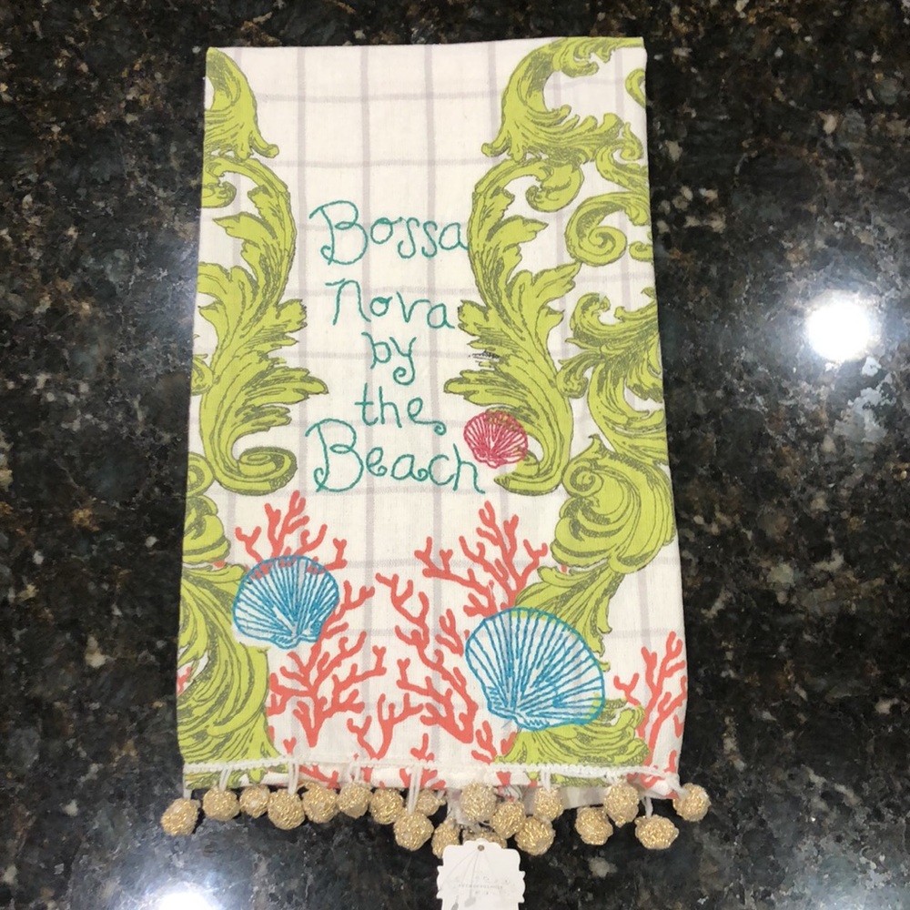 Vintage Anthropologie Beach Themed Kitchen Towels NWT